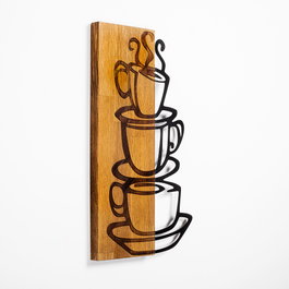 Wallity MA-296 Accesorio Decorativo de Pared en Nogal y Negro